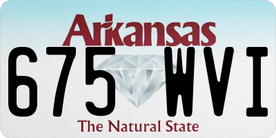 AR license plate 675WVI