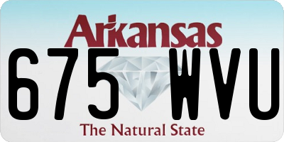 AR license plate 675WVU