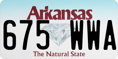 AR license plate 675WWA