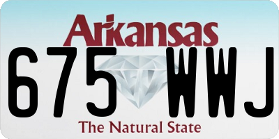 AR license plate 675WWJ