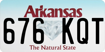 AR license plate 676KQT