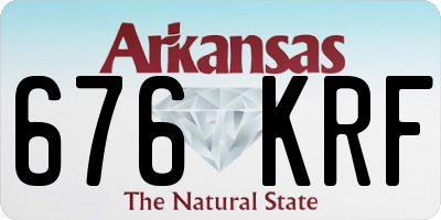 AR license plate 676KRF