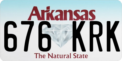 AR license plate 676KRK