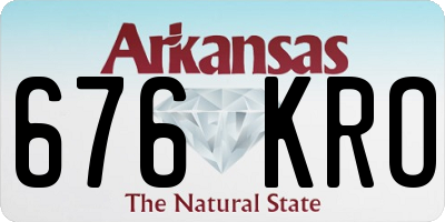 AR license plate 676KRO
