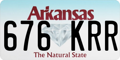 AR license plate 676KRR