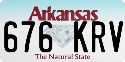 AR license plate 676KRV