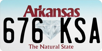 AR license plate 676KSA