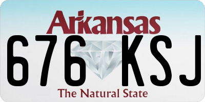 AR license plate 676KSJ