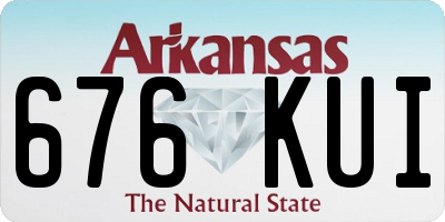AR license plate 676KUI