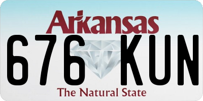 AR license plate 676KUN