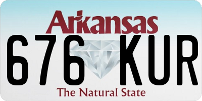 AR license plate 676KUR