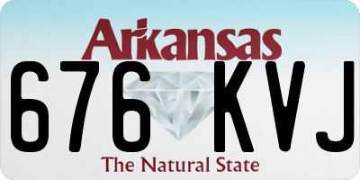 AR license plate 676KVJ
