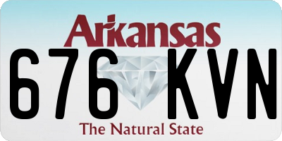 AR license plate 676KVN