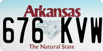 AR license plate 676KVW