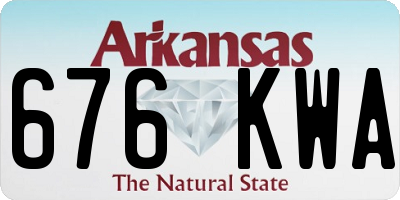AR license plate 676KWA