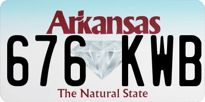 AR license plate 676KWB