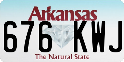AR license plate 676KWJ