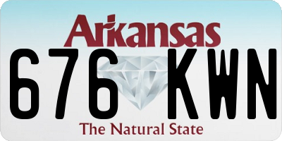 AR license plate 676KWN
