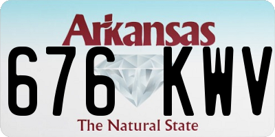 AR license plate 676KWV