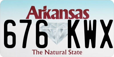 AR license plate 676KWX