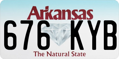 AR license plate 676KYB