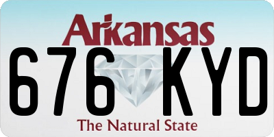 AR license plate 676KYD