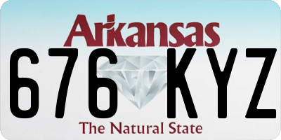 AR license plate 676KYZ