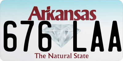 AR license plate 676LAA