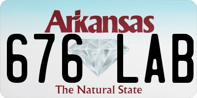 AR license plate 676LAB
