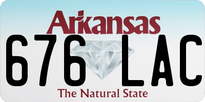 AR license plate 676LAC