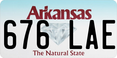 AR license plate 676LAE