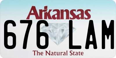 AR license plate 676LAM