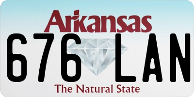 AR license plate 676LAN