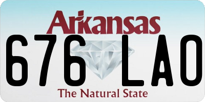AR license plate 676LAO