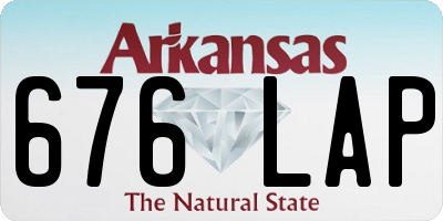 AR license plate 676LAP