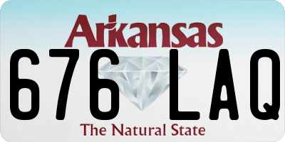 AR license plate 676LAQ