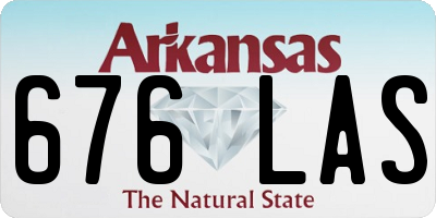 AR license plate 676LAS