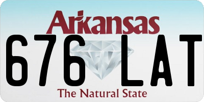 AR license plate 676LAT