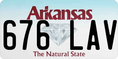AR license plate 676LAV