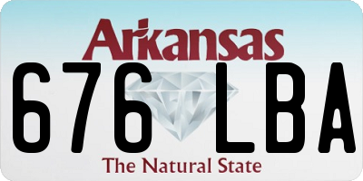 AR license plate 676LBA