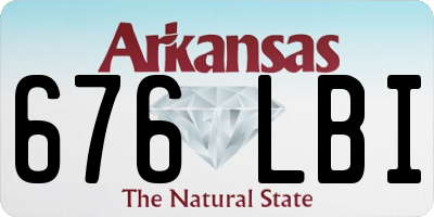 AR license plate 676LBI