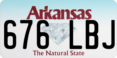 AR license plate 676LBJ