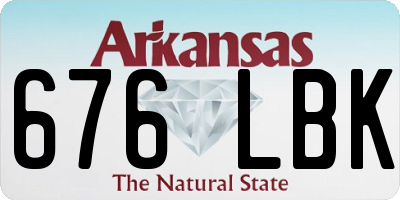 AR license plate 676LBK
