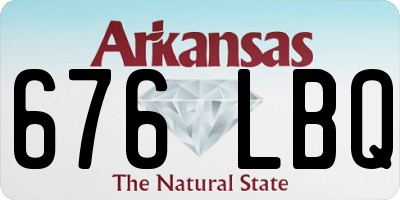 AR license plate 676LBQ