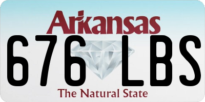 AR license plate 676LBS