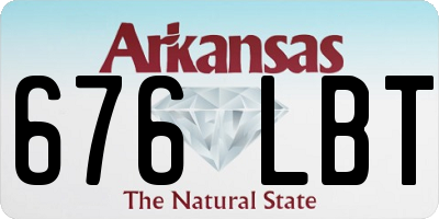 AR license plate 676LBT