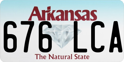 AR license plate 676LCA