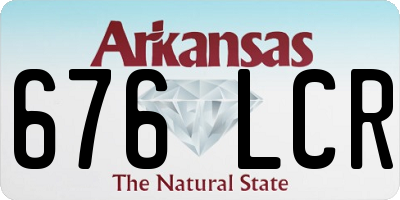 AR license plate 676LCR