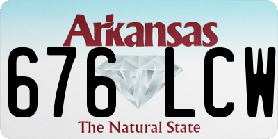 AR license plate 676LCW