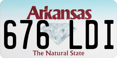 AR license plate 676LDI